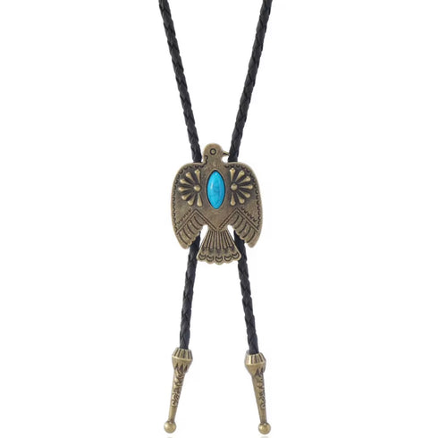 Brass Firebird Bolo Tie